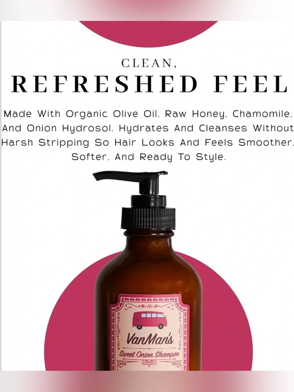 Sweet Onion Shampoo – 8 oz – Gentle Hair Cleanser